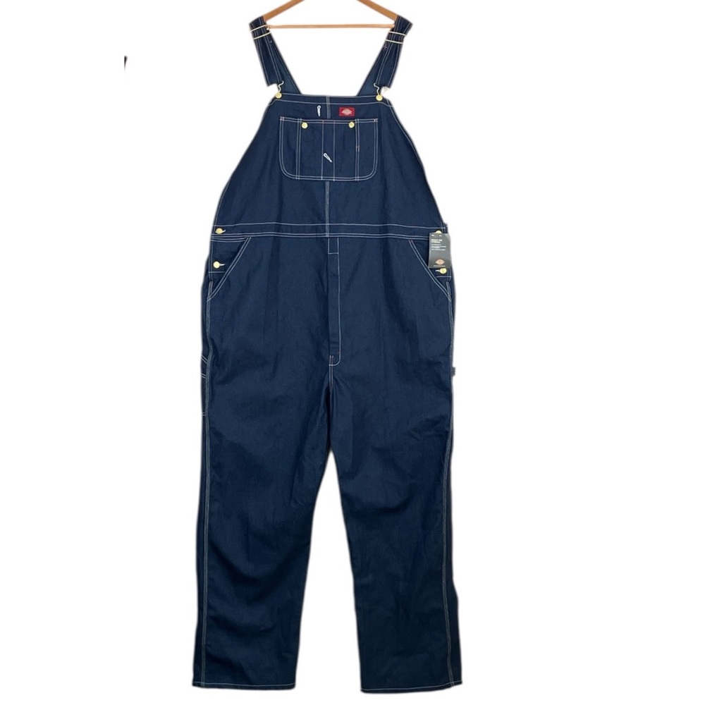 Dickies Indigo Bib Overalls 54x32 Workwear Cotton Denim NWT 83294